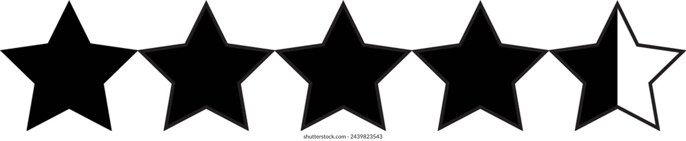 Four and a Half Stars Rating Vector
