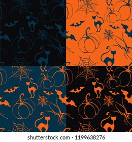 four Halloween backgrounds