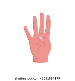 Icono de gesto de cuatro manos, Ilustración vectorial