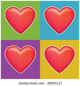 four hearts for decor any many thing