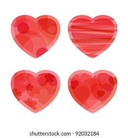 Four hearts for Valentine's Day