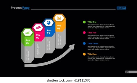 Four Hexagon Columns Slide Template
