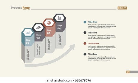 Four Hexagon Columns Slide Template