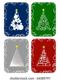 Four Holiday Tree Designs