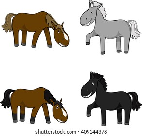four horses