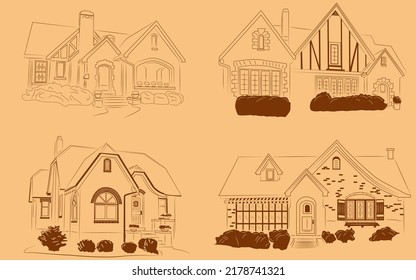 Four House Options On One Page