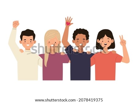 four human rights activists characters