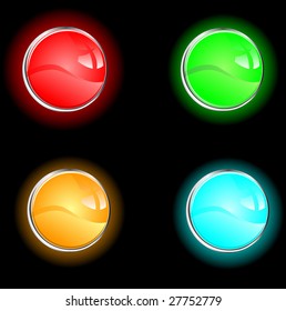 four illuminated buttons