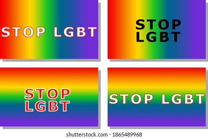 Cuatro ilustraciones Parar fondo lgbt 