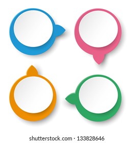 Four info labels cycle on the white background. Eps10 file.