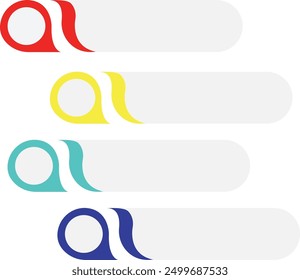 Four Infographic Chart Template Elements