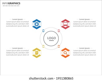 Four infographics element. Vector illustration. Vector business template for presentation. Timeline with 4 option. 
Vector Infographic label design template with icons and 4 options or steps.