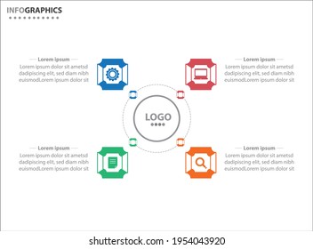 Four Infographics Element Vector Illustration Vector Stock Vector ...