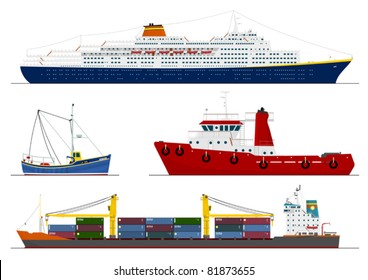 four isolated ships