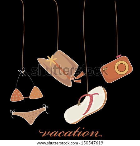 four items hanging out related to summer