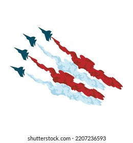 Vier-Jets-Design auf Weiß