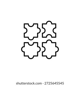 Quatro elementos de quebra-cabeça Contorno da solução de conexão Mínimo