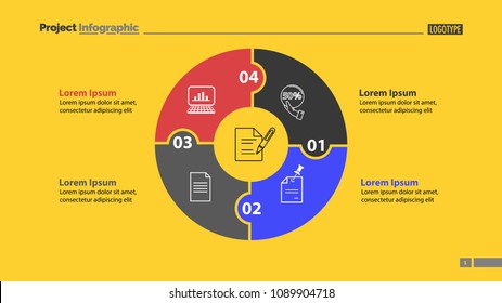 Four jigsaw puzzle elements diagram template. Business data. Graph, chart, design. Creative concept for infographic, report. Can be used for topics like statistics, analytics, workflow