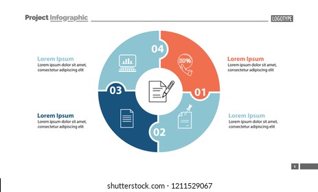 Four jigsaw puzzle elements diagram template. Business data. Graph, chart, design. Creative concept for infographic, report. Can be used for topics like statistics, analytics, workflow