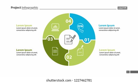 Four jigsaw puzzle elements diagram template. Business data. Graph, chart, design. Creative concept for infographic, report. Can be used for topics like statistics, analytics, workflow