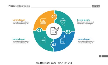 Four jigsaw puzzle elements diagram template. Business data. Graph, chart, design. Creative concept for infographic, report. Can be used for topics like statistics, analytics, workflow