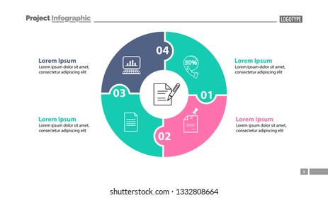 Four jigsaw puzzle elements diagram template. Business data. Graph, chart, design. Creative concept for infographic, report. Can be used for topics like statistics, analytics, workflow