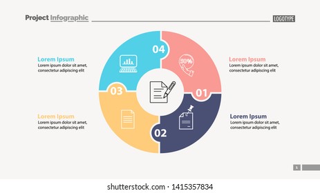 Four jigsaw puzzle elements diagram template. Business data. Graph, chart, design. Creative concept for infographic, report. Can be used for topics like statistics, analytics, workflow