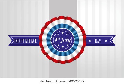 four july over gray background vector illustration