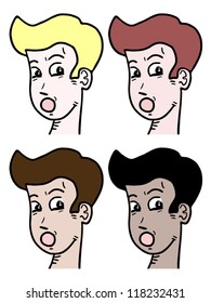 Four kid faces