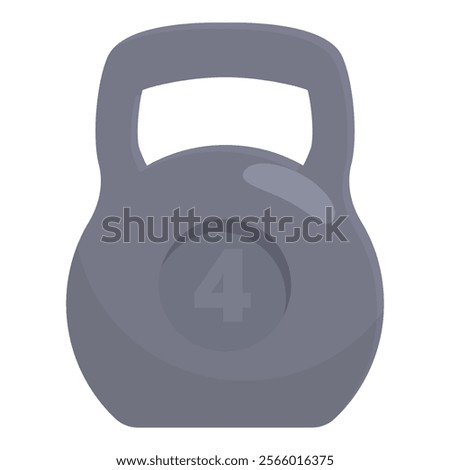 Four kilograms kettlebell for functional training and working out to stay fit