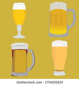 vier Arten von Bierbrille