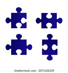 four kinds of puzzles vector illustration