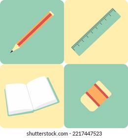 Four kinds of stationery vector design