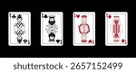 Four King in a row - Playing Cards
