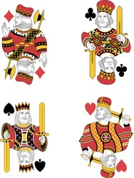 Four Kings Without Cards. Original Design