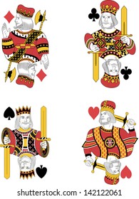 Four kings without cards. Original design