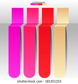 four labels banners.EPS10