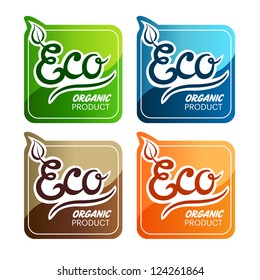 Four labels for eco products