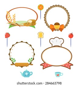 Four labels and frames of the Bakery 