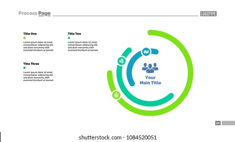 Four layer doughnut chart slide template. Business data. Graph, diagram, comparison. Creative concept for infographic, presentation. Can be used for topics like recruitment, business, marketing