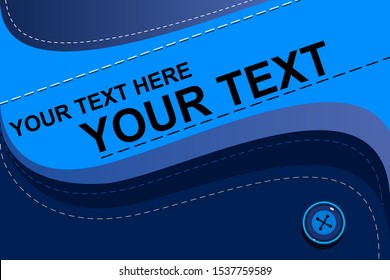 Four layers with curved edges partially overlap the light blue background that your text can be on.