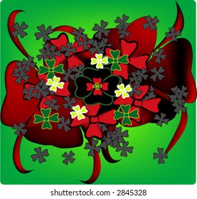 Four leaf clover, also available in raster format