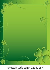 Four leaf clover background 1 - vector