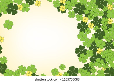 Four leaf clover background with copy space