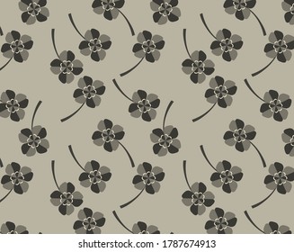 Four leaf clover background image Colorful clover vector illustration. Seamless pattern