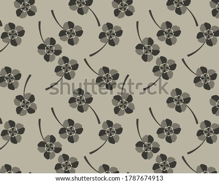 Four leaf clover background image Colorful clover vector illustration. Seamless pattern
