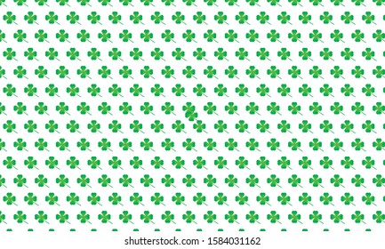 Four leaf clover background isolated on white. seamless pattern. you can use for fabrics, ceramic tile, kitchen floor, porcelain floor, bathroom floor, 
walls and any kind of prints or home decor wall