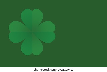 four leaf clover background on green background