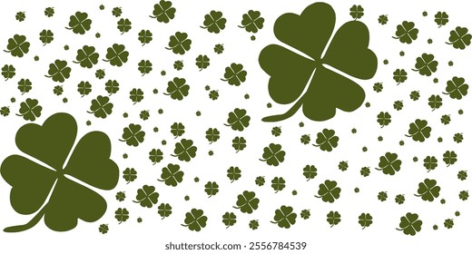 Four leaf clover background stock vector