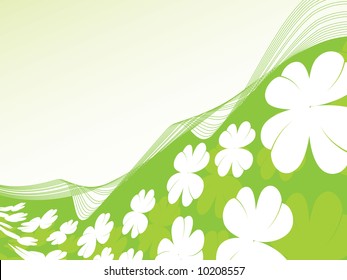 Four leaf clover background vector illustration